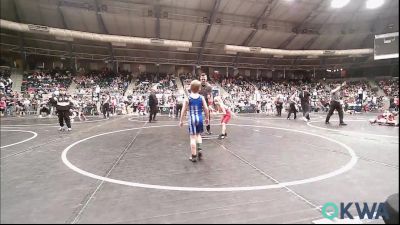 52 lbs Consi Of 16 #1 - Fredrick Ahrberg, Cushing Tigers vs Maason Edwards, Woodward Youth Wrestling