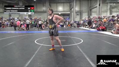 215 lbs Quarterfinal - James Cannon-Laster, De Soto Kids vs Luka Tomasic, Bonner Springs