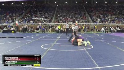 D2-175 lbs Cons. Round 2 - Austin Chivis, Thornapple Kellogg HS vs Layne O`Neil, Fowlerville HS