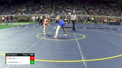 D2-157 lbs Cons. Round 2 - Jaxon Gonzalez, Croswell-Lexington HS vs Jaydn Grimes, Mason HS