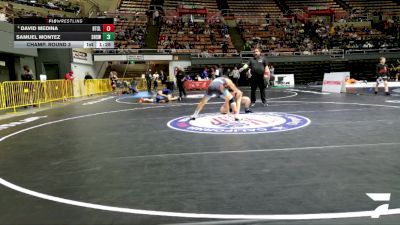 Junior Boys - 150 lbs Champ. Round 3 - David Medina, Beat The Streets - Los Angeles vs Samuel Montez, Selma High School Wrestling