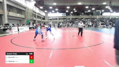 157 lbs Quarterfinal - Jeremiah Harmitt, Teaneck vs Damian Weaver, Lyndhurst/NA