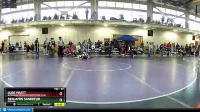 97 lbs Cons. Round 5 - Benjamin Sandefur, Indiana vs Jude Pratt, Bloomington South Wrestling Club