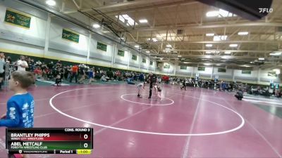 65 lbs Cons. Round 3 - Brantley Phipps, Windy City Wrestlers vs Abel Metcalf, Forsyth Wrestling Club