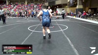 165 lbs Cons. Round 2 - Brett Crume, Lincoln Squires vs Luke Stafford, Wichita Wrestling Club