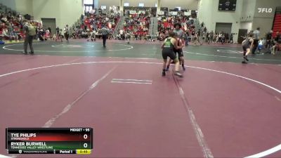 95 lbs Champ. Round 1 - Tye Philips, Stronghold vs Ryker Burwell, Tennessee Valley Wrestling