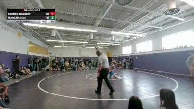 77 lbs Quarterfinal - Kannon Bassett, Lovell Middle School vs Isaac Haddix, Thermopolis