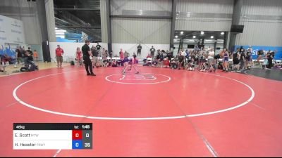 46 kg Quarterfinal - Elsa Scott, New England Trappers West vs Hadley Heaster, PA West Yellow