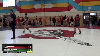 155 lbs Quarterfinal - Olivia Herget, Central vs Nichole Sumare, Burns/Pine Bluffs