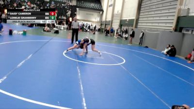 128-135 lbs 3rd Place Match - Daisy Cameron, Nebraska Wrestling Academy vs Lorelei Granberry, Norton Wrestling Club
