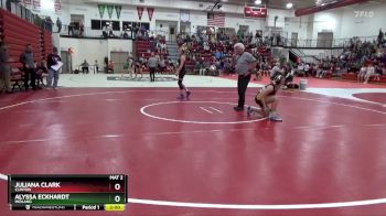 125 lbs Semifinal - Alyssa Eckhardt, Midland vs Juliana Clark, Clinton