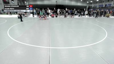 120 lbs Cons. Sub-quarters - Lillee Petty, Missouri vs Reanna Spangler, Wichita Training Center