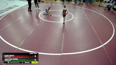 56 lbs Round 3 - Liam Wolf, Minnesota vs Weston Kopel, Minnesota