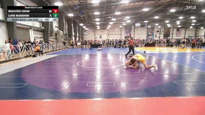 152 lbs Consi Of 32 #1 - Braxten Crow, WY vs Luke Manghisi, FL