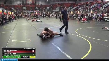 130 lbs Quarterfinal - Adam Hunter, Kent City Youth Wrestling vs Aidan Wiggins, Decatur WC