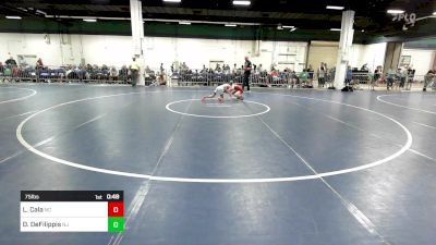 75 lbs Consi Of 16 #1 - Lukas Cala, NC vs Dominick DeFilippis, NJ