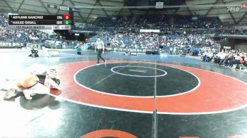 Girls 2A 155 lbs 1st Place Match - Adylene Sanchez, Ephrata (Girls) vs Hailee Orgill, Deer Park (Girls)