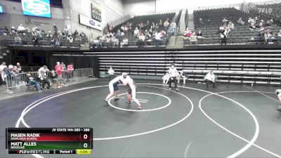 288 lbs Champ. Round 2 - Masen Radik, Davis High School vs Matt Alles, Ridgeline