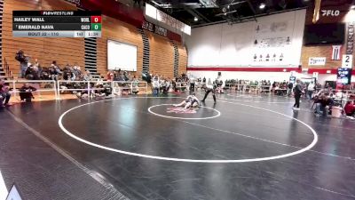 110 lbs Champ. Round 1 - Emerald Nava, Campbell County vs Hailey Wall, Worland