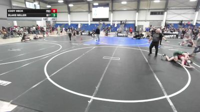95 lbs Consi Of 4 - Cody Heck, Prescott Valley Bighorns vs Blake Miller, No Team