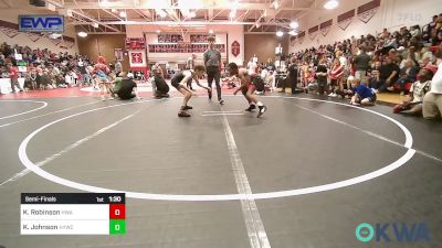 90 lbs Semifinal - King Robinson, HURRICANE WRESTLING ACADEMY vs Korbyn Johnson, Hilldale Youth Wrestling Club