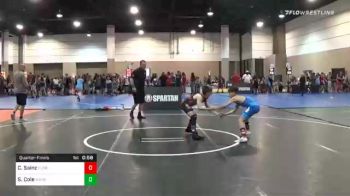 82 lbs Quarterfinal - Carlos Sainz, Florida vs Scott Cole, Mayo Quanchi Wrestling Club