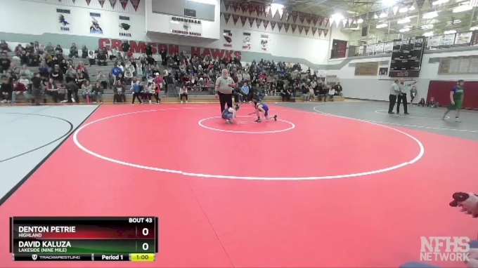 75 lbs Quarterfinal - David Kaluza, Lakeside (Nine Mile) vs Denton ...