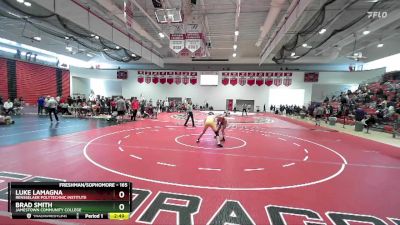 165 lbs Cons. Round 4 - Brad Smith, Jamestown Community College vs Luke LaMagna, Rensselaer Polytechnic Institute