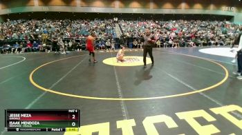 132 lbs Quarterfinal - Jesse Meza, Oakdale vs Isaak Mendoza, Redwood -Visalia