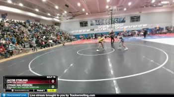 105 lbs Quarterfinal - Lyman Halverson, Moorcroft Mat Masters Wrestling Club vs Jacob Stirling, Camel Kids Wrestling