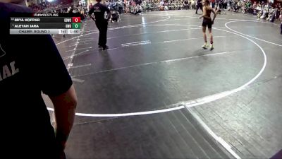 73 lbs Champ. Round 1 - Aleyah Jara, Gering Wrestling Club vs Miya Hofpar, East Butler Wrestling Club