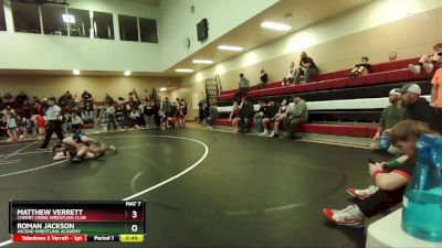 117 lbs Cons. Round 1 - Matthew Verrett, Cherry Creek Wrestling Club vs Roman Jackson, Ascend Wrestling Academy