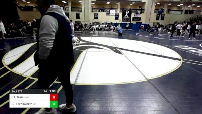 107 lbs Quarterfinal - Tanner Tran, Father Ryan High School vs Justin Farnsworth, Malvern Prep