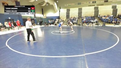 149 lbs Cons. Round 1 - Evan Lindner, Washington & Lee vs Drew Miller, Heidelberg