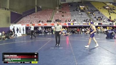 141 lbs 2nd Wrestleback (16 Team) - James Rodriguez, Castleton vs Evan Onstad, Wisconsin-Whitewater