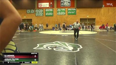 174 lbs Quarterfinal - Dj Weimer, Palomar College vs Adrian Falcon, Lemoore College