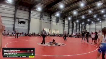 58 lbs Quarters - Maisley Martines, Millard South Queens vs Eva Loberger, Girls With Grit Red