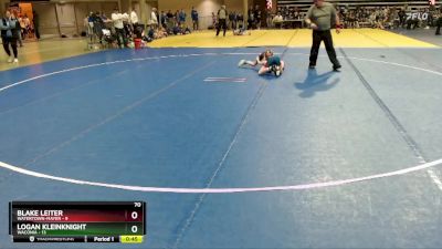 70 lbs Semis (4 Team) - Blake Leiter, Watertown-Mayer vs Logan Kleinknight, Waconia