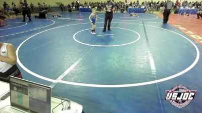 49 lbs Round Of 32 - Cal Lovelace, Cache Wrestling Club vs Tatum Hawkins, Noble Takedown Club