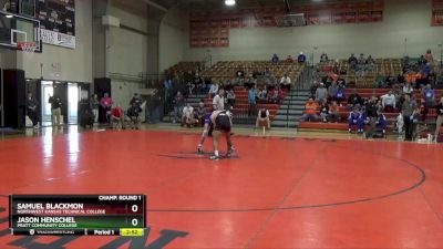 133 lbs Champ. Round 1 - Jason Henschel, Pratt Community College vs Samuel Blackmon, Northwest Kansas Technical College