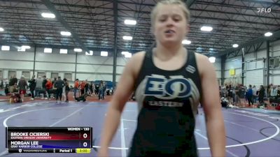 130 lbs Quarterfinal - Morgan Lee, Gray Harbor College vs Brooke Cicierski, Eastern Oregon University