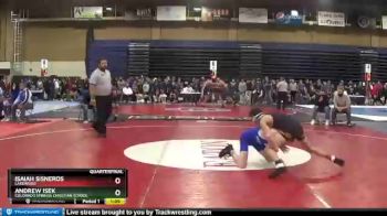 106 lbs Quarterfinal - Andrew Isek, Colorado Springs Christian School vs Isaiah Sisneros, Lakewood