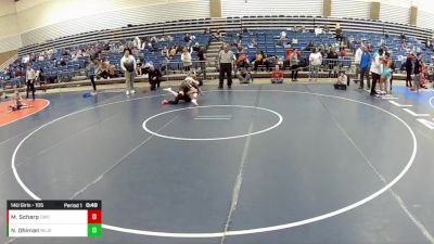 14U Girls - 105 lbs Quarters - Madelynn Scharp, Chesterton Wrestling Club vs Nabhanya Dhiman, New Jersey