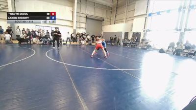 113 lbs Cons. Round 3 - Gavyn DeCol, Uintah Wrestling vs Aaron Beckett, Independent