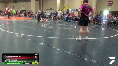 150 lbs Round 4 (6 Team) - Logan Robinson, MF Army vs Lewis Miller, East Alabama Wrestling Team