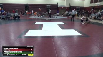 JV-10 lbs 1st Place Match - Gabe Showalter, Cedar Falls vs Antonio Harrington, Muscatine