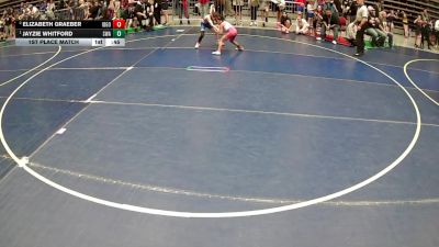 60 lbs 1st Place Match - Jayzie Whitford, Sanderson Wrestling Academy vs Elizabeth Graeber, Idaho Gold