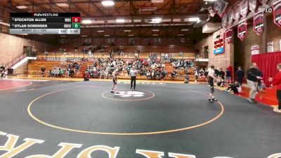 125 lbs Semifinal - Dylan Sorensen, Northwest College vs Stockton Allen, Western Wyoming College