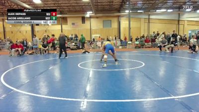 165 lbs Cons. Round 1 - Alex Depass, Washington State University vs Jacob Arellano, Westcliff
