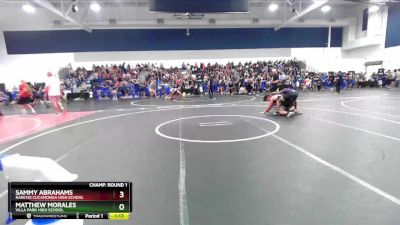 150 lbs Champ. Round 1 - Matthew Morales, Villa Park High School vs Sammy Abrahams, Rancho Cucamonga High School